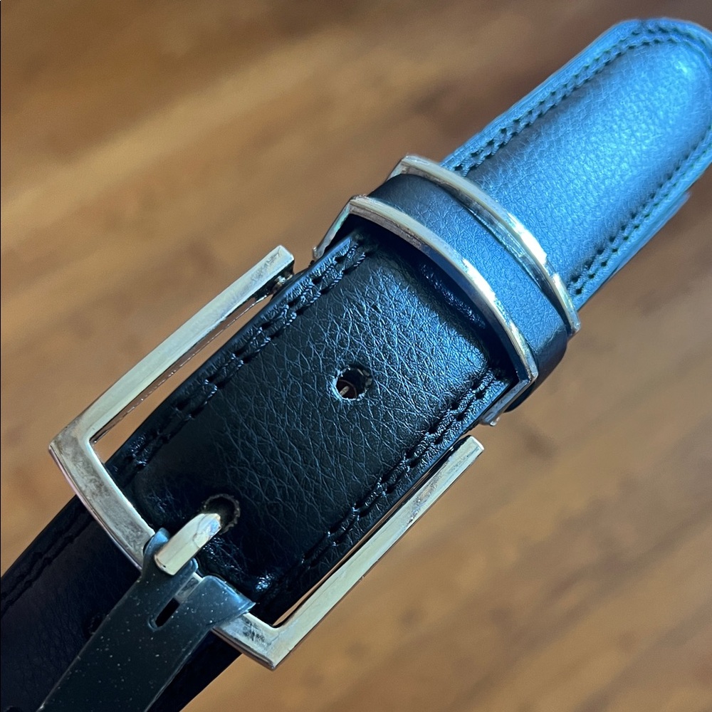 Leather Belt Black Medium 34-36